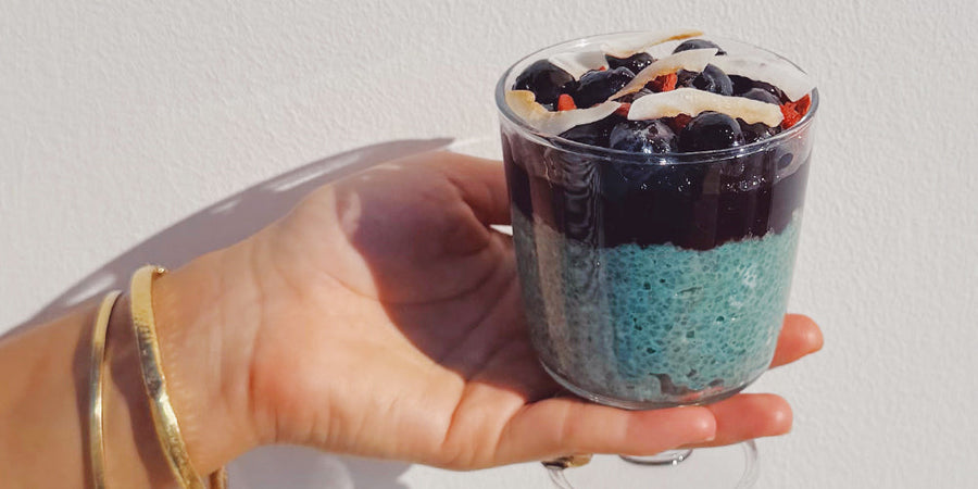 Blue Spirulina Chia Pudding