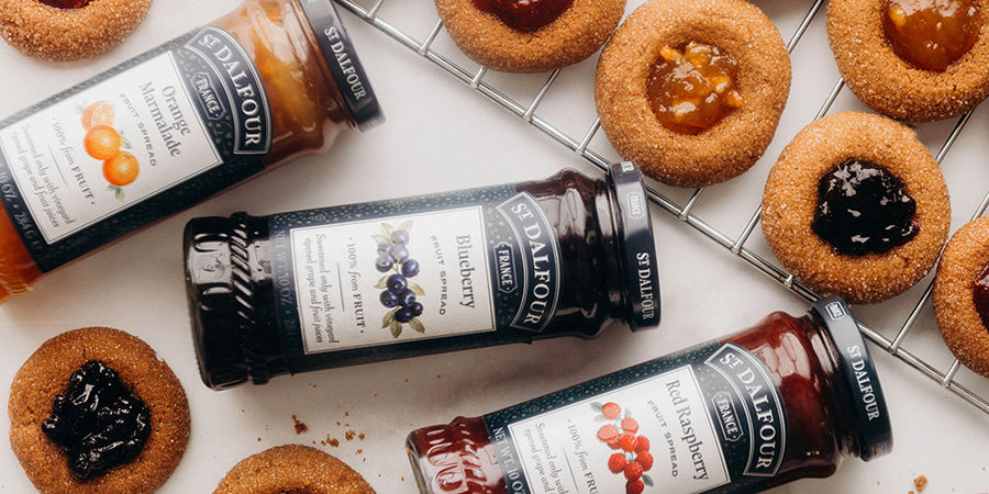 Gingerbread Thumbprint Cookies
