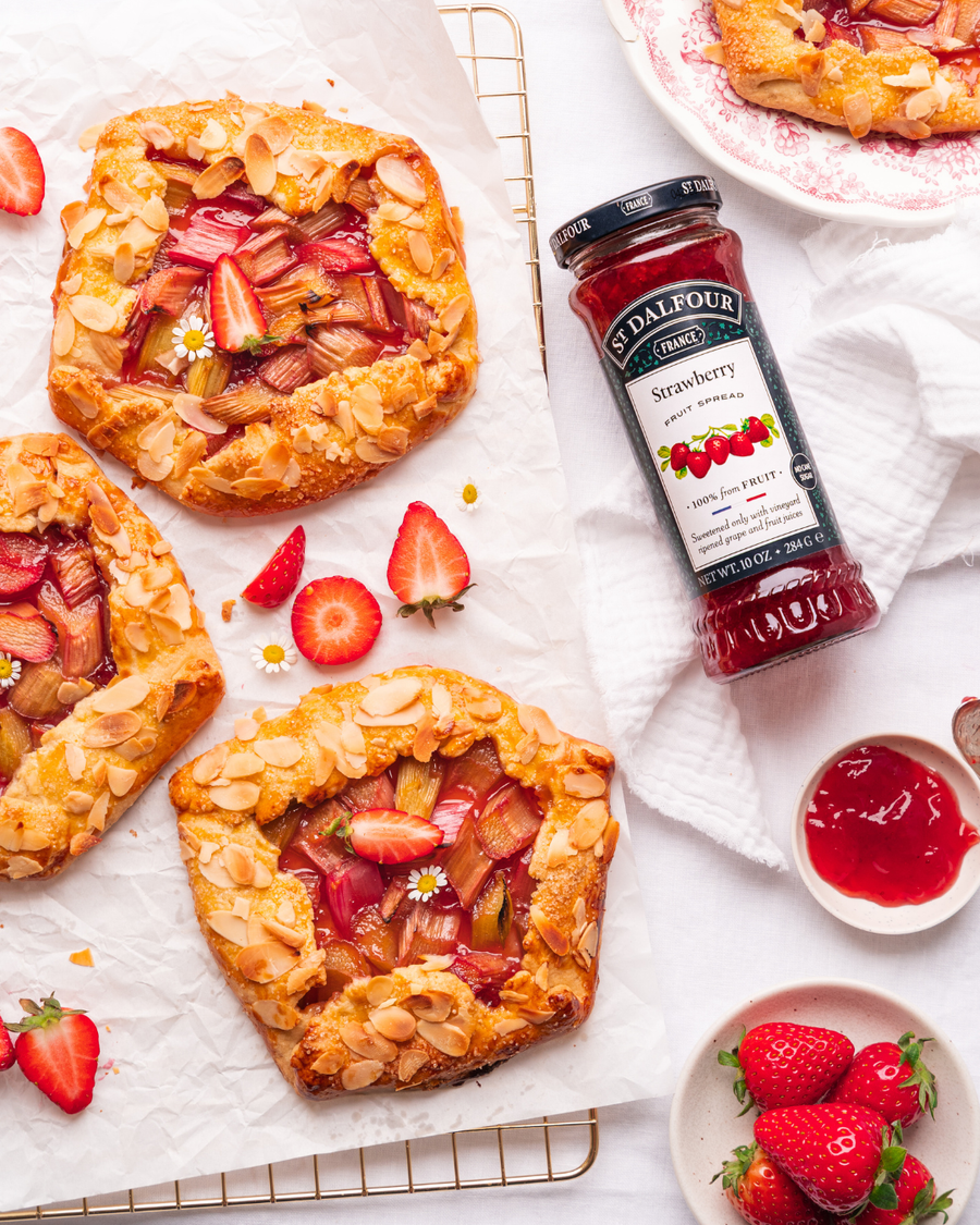 Mini Strawberry Rhubarb Galettes