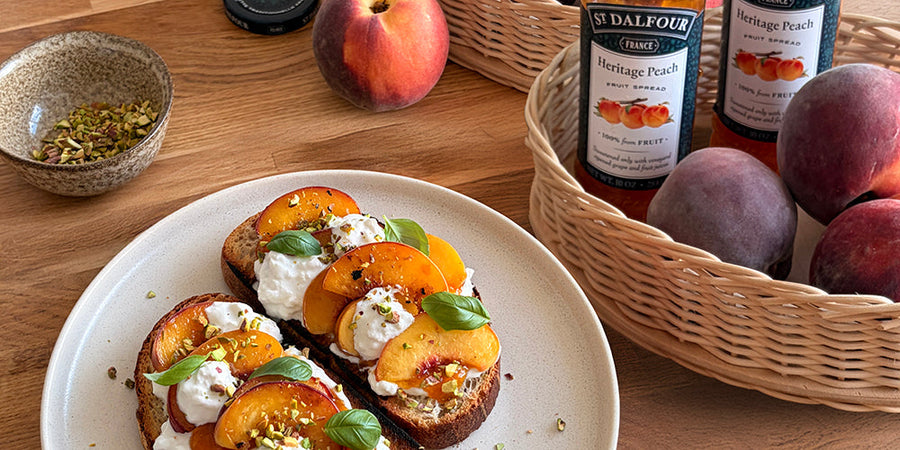 St. Dalfour Peach & Buratta Toast