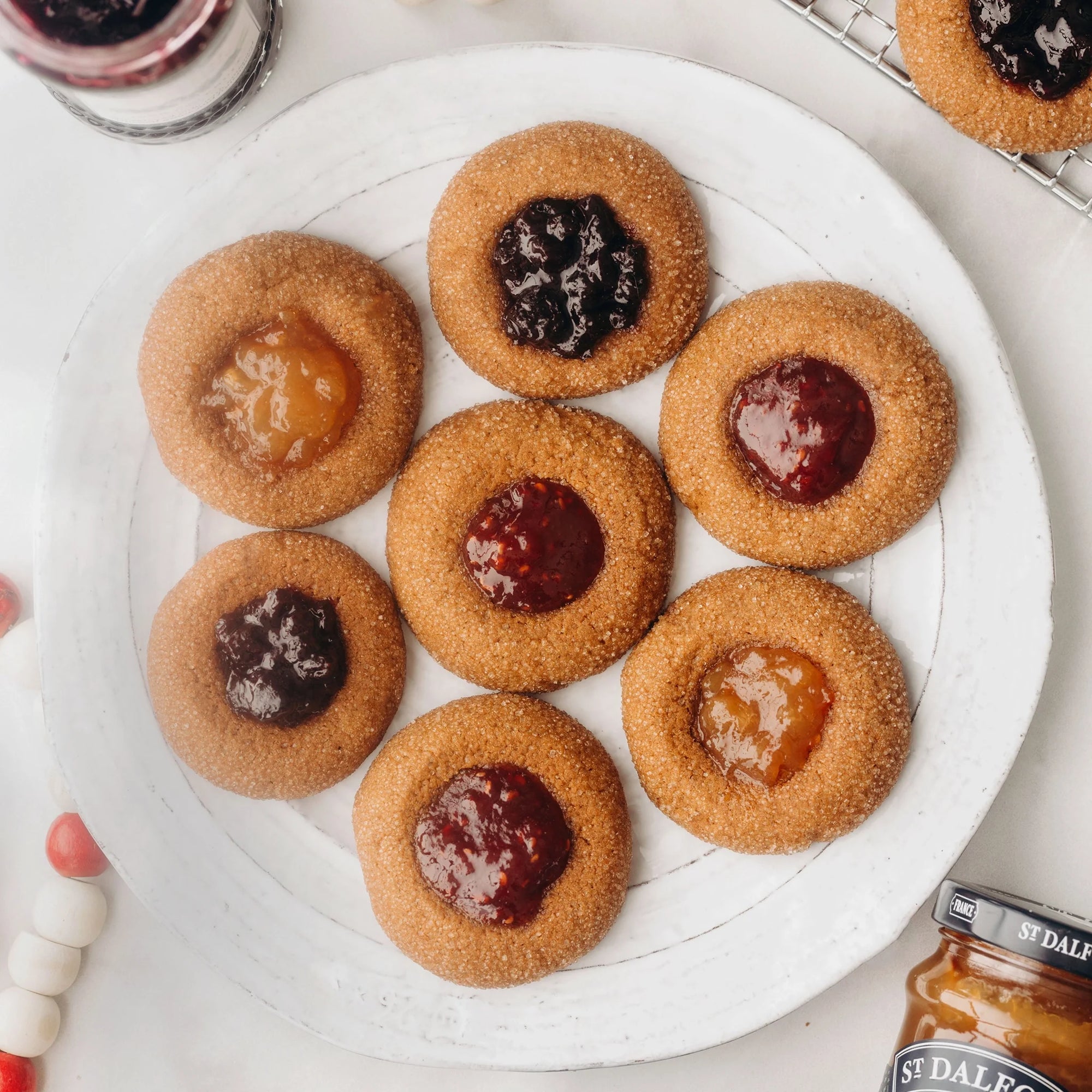 Gingerbread Thumbprint Cookies