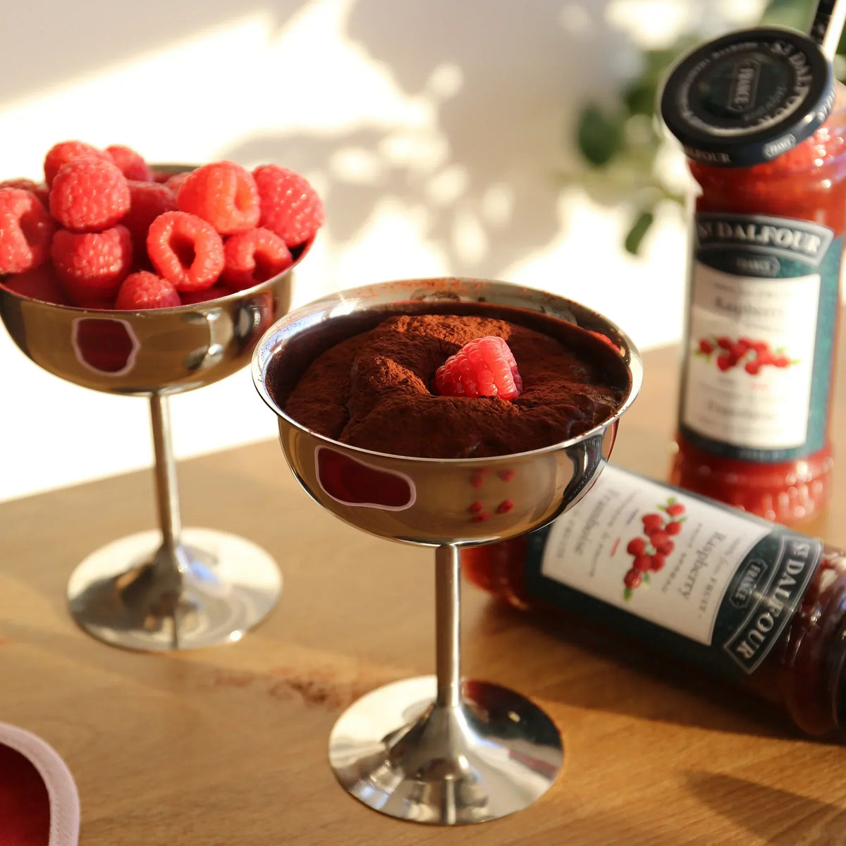 Chocolate Raspberry Mousse Cups