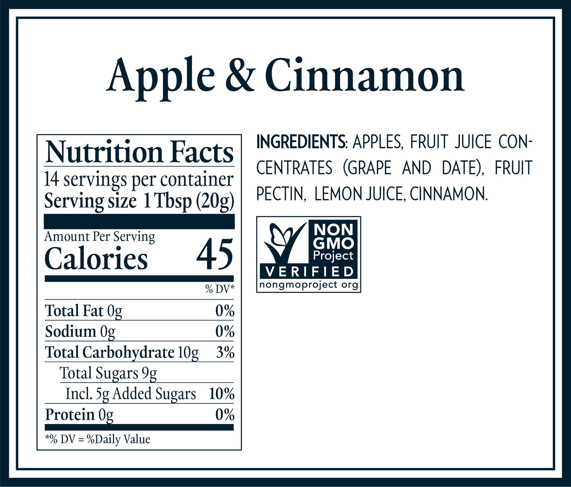 Nutrition Tables & Ingredients_apple cinnamon