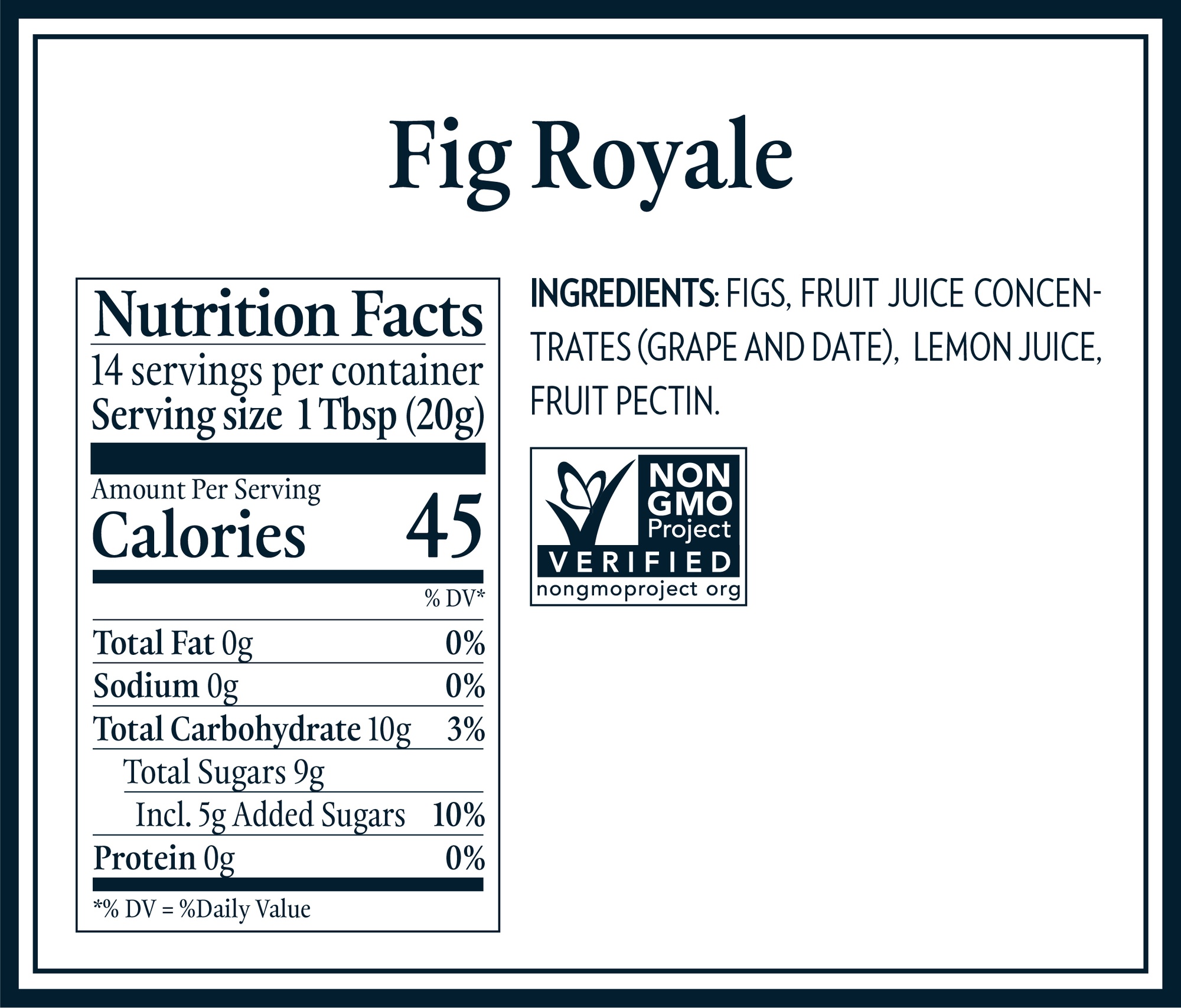 Nutrition Tables & Ingredients_fig royale