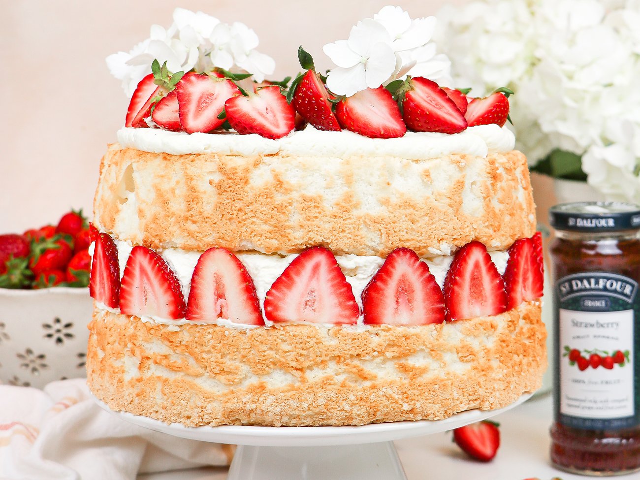 St. Dalfour Strawberry Angel Food Cake